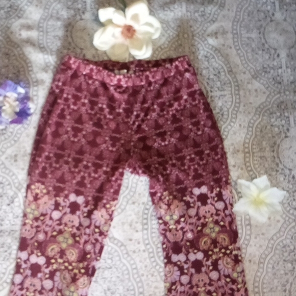 - "Love Fire" boho print  flare pants - Picture 8 of 15